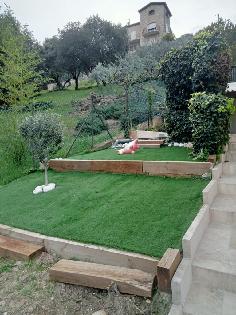 Création espace vert Mandelieu - Avant