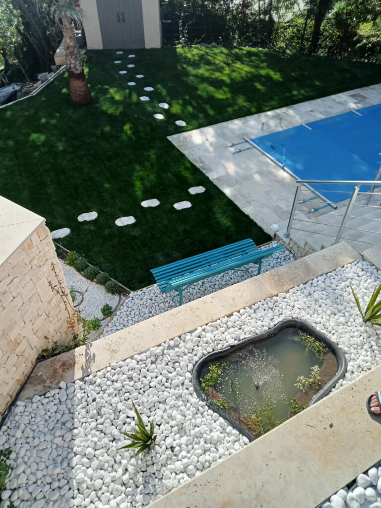 Piscine, bassin, jardin, Mandelieu